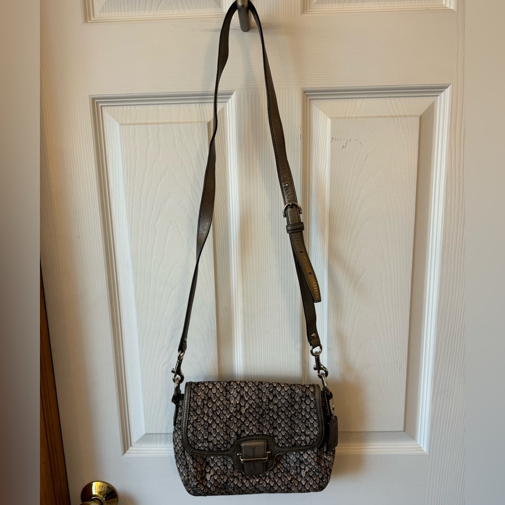 Snakeskin print Coach purse